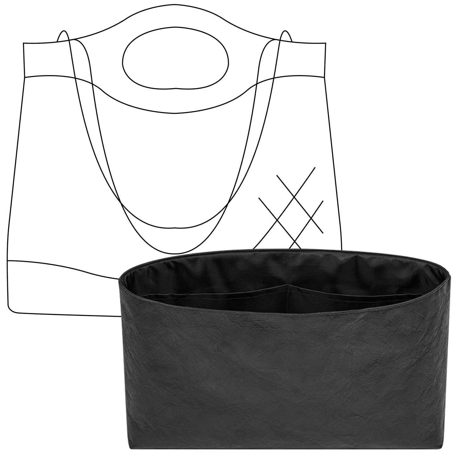 Handbag Organizer Insert for Chanel 31 Mini Bag ( Matte Black )