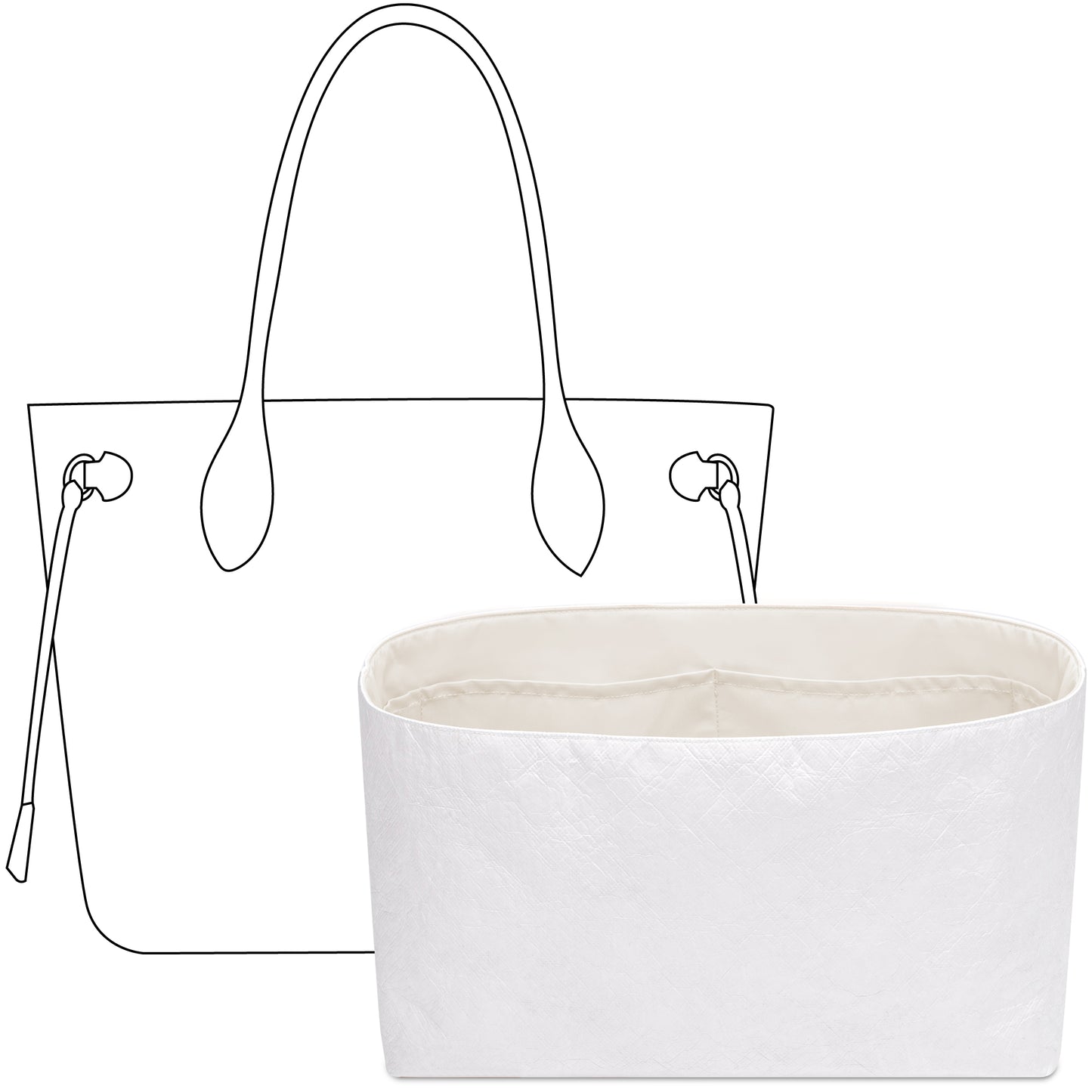Handbag Organizer Insert for LV Neverfull M( Craie)