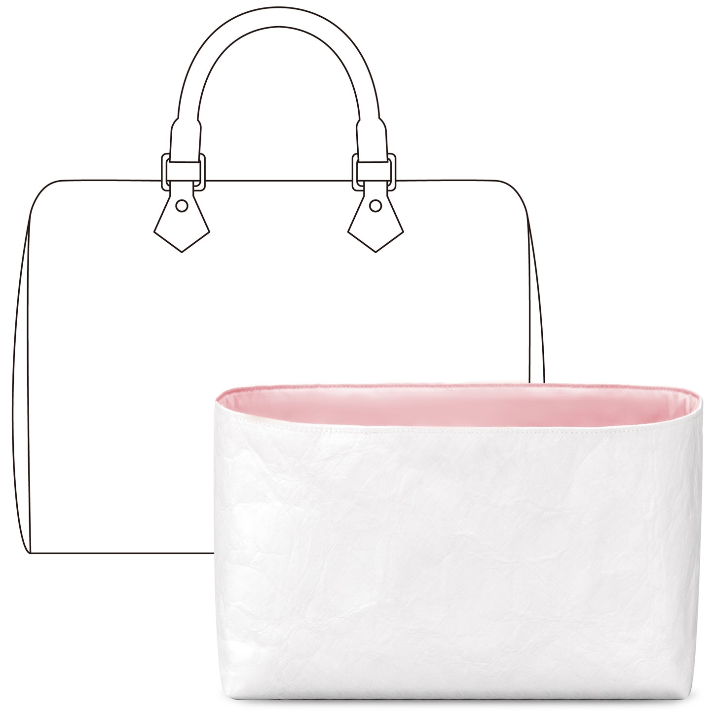 Handbag Organizer Insert for LV Speedy25( Rose Sakura)