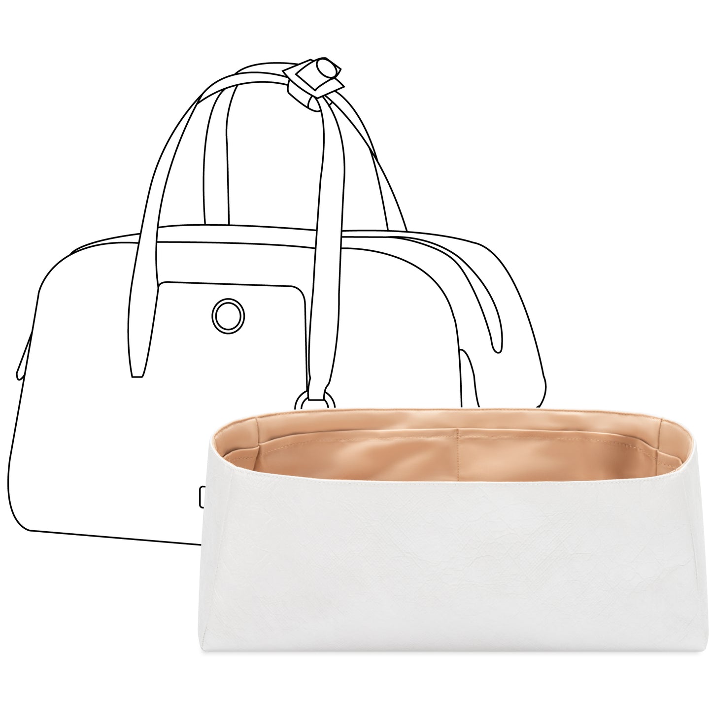 Handbag Organizer Insert for Songmont Boston( Vanile)