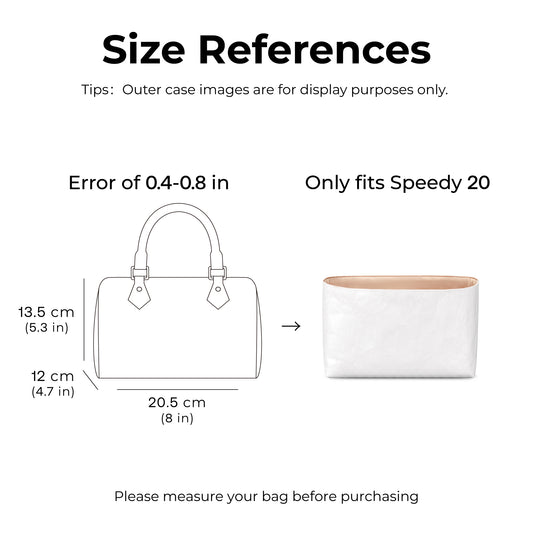 Handbag Organizer Insert for LV Speedy 20, Custom Fit Inside Premium ( Vanile )