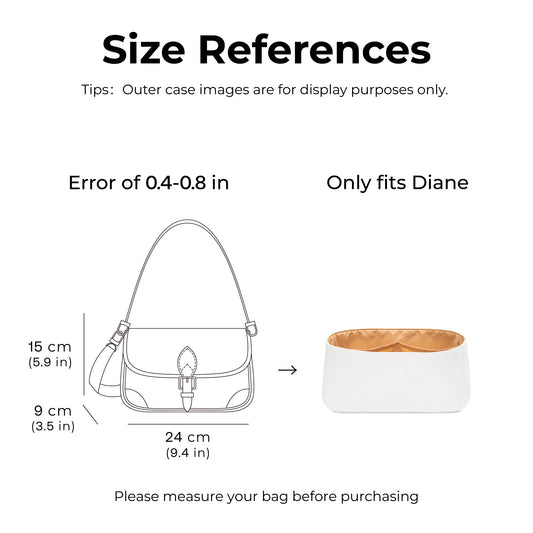 Handbag Organizer Insert for LV Diane Purse ( Vanile )