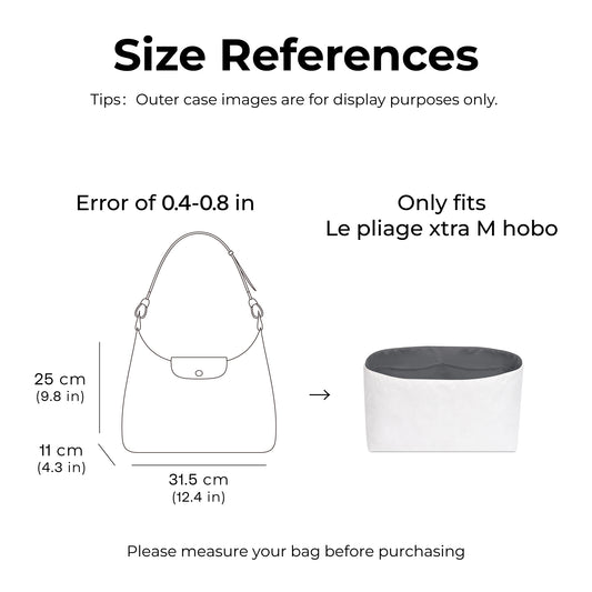 Handbag Organizer Insert for Long Champ Hobo Bag( Slate Gray)