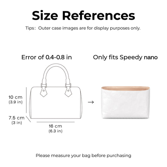 Handbag Organizer Insert for LV Speedy Nano( Vanile)