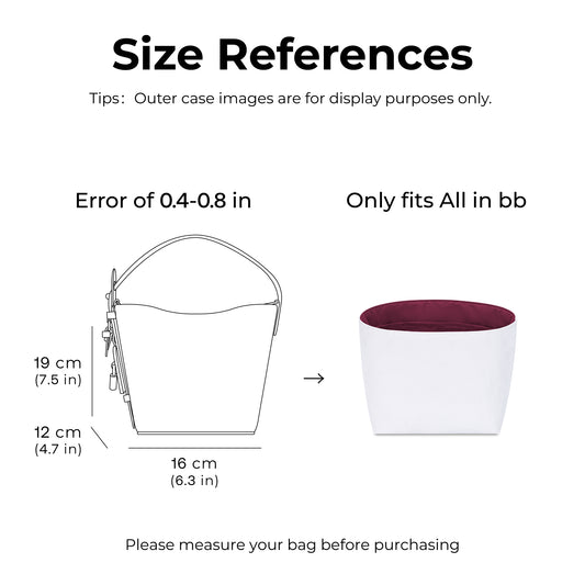 Handbag Organizer Insert for lv All in BB( Prunoir)