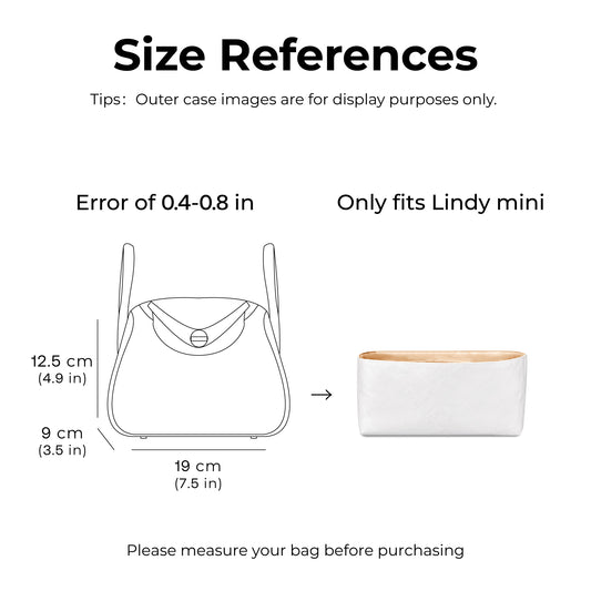Handbag Organizer Insert for HERMES Lindy Mini( Vanile)