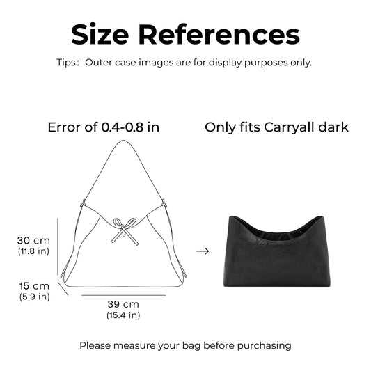 Handbag Organizer Insert for LV CarryAll Dark Vibe MM Bag (Matte Black), Custom Fit Inside Premium