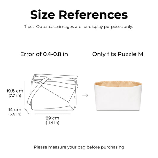 Handbag Organizer Insert for LOEWE Puzzle M( Vanile)