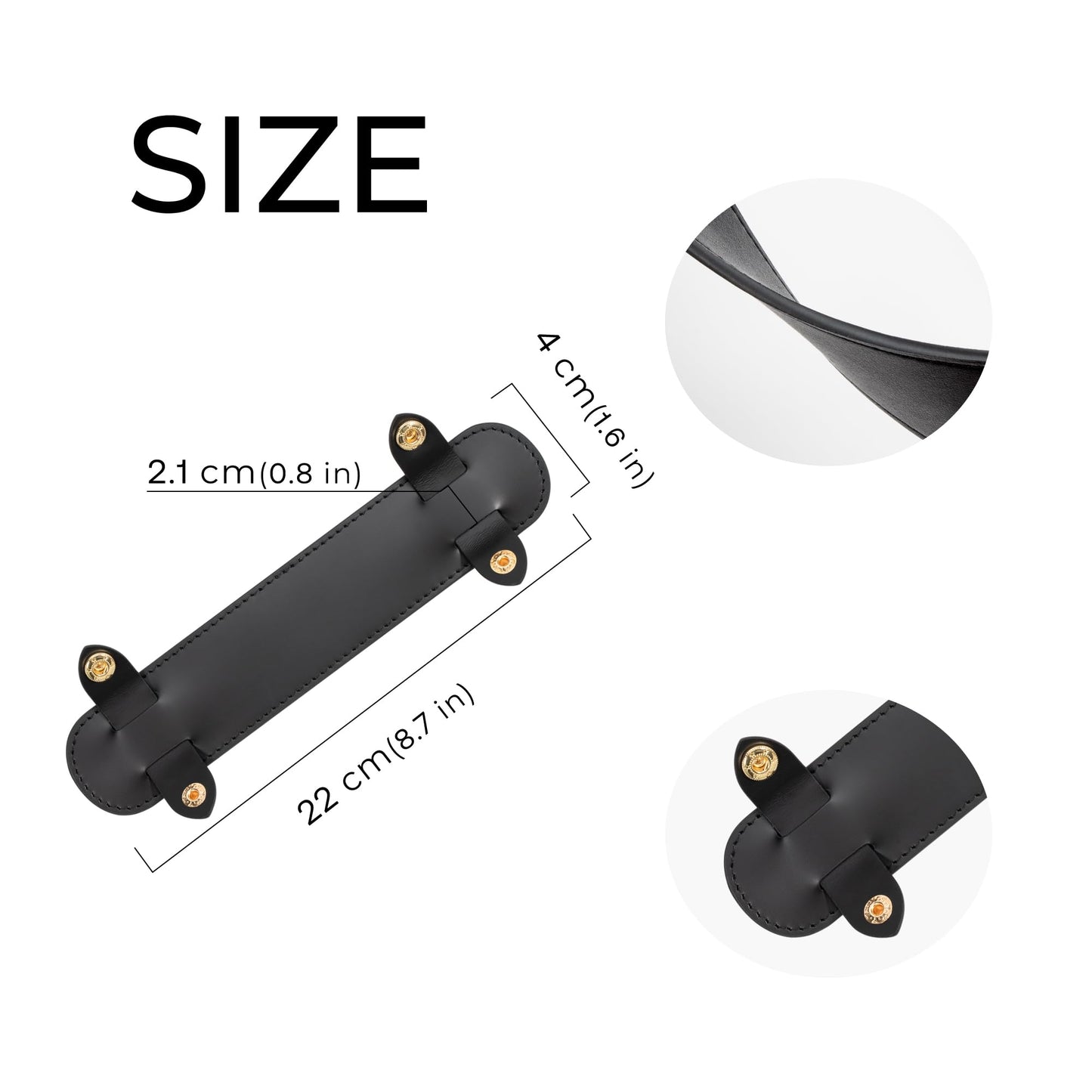 FANJI Project Leather Shoulder Strap Pads for CHANEL 22 Bag,Comfortable Handbag Purse Strap Protector for Tote Bag Detachable Replacement Pressure Relief Cover for Handbag(Black)