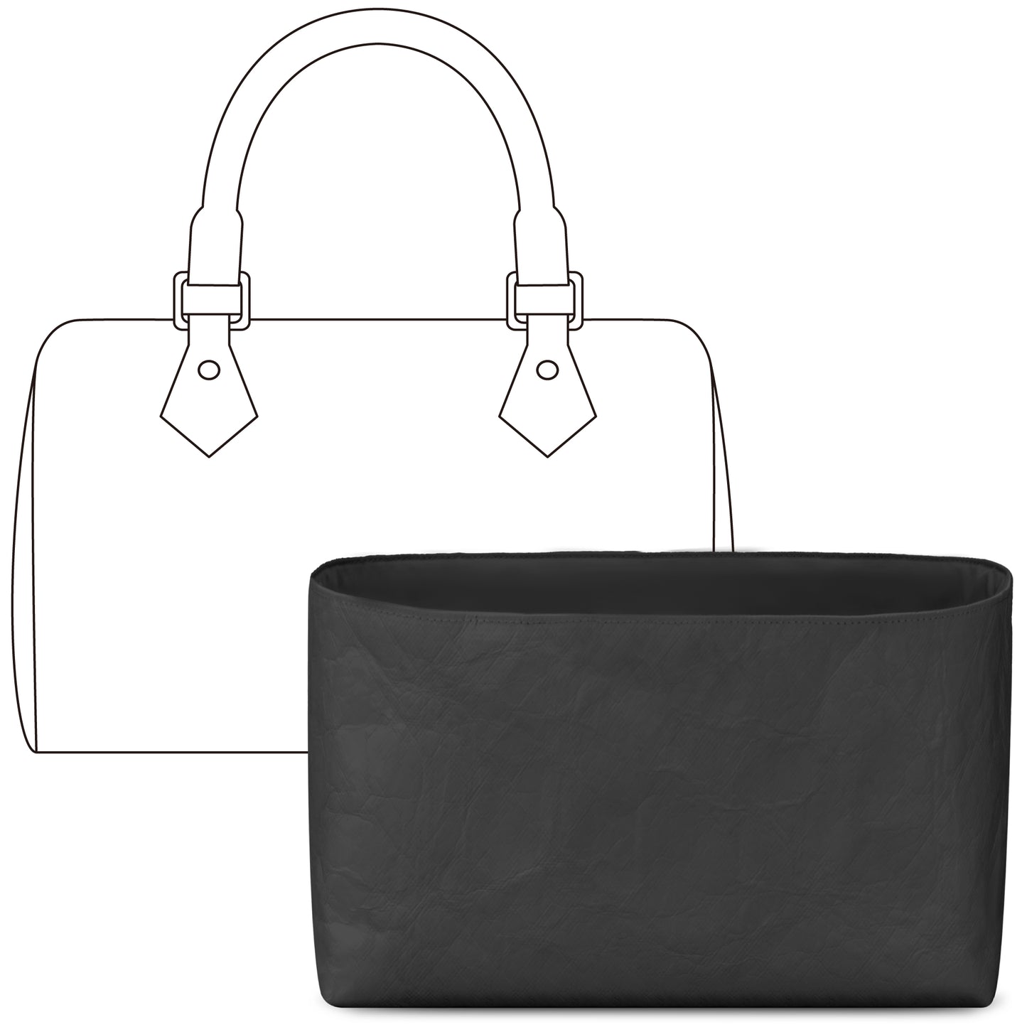 Handbag Organizer Insert for LV Speedy20( Matte Black)