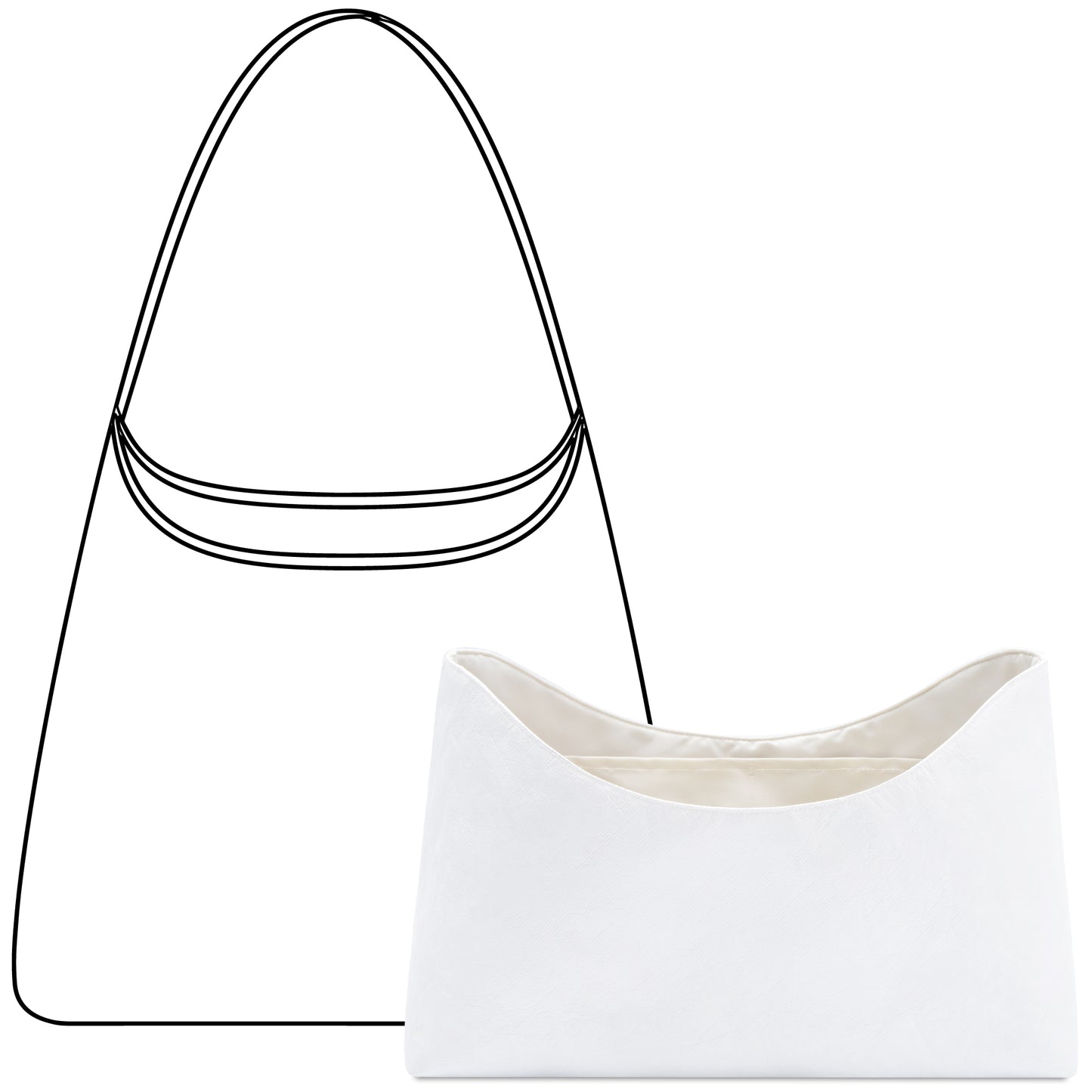 Handbag Organizer Insert for GOYARD Bohème Hobo Bag ( Craie )