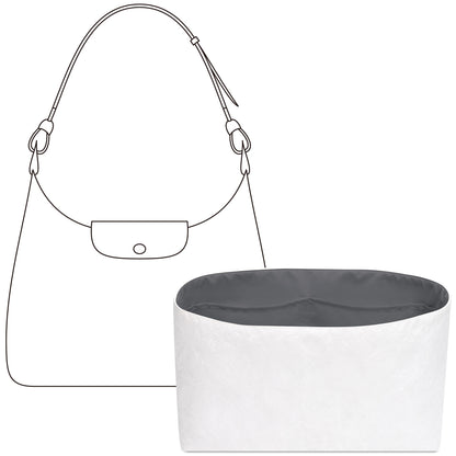 Handbag Organizer Insert for Long Champ Hobo Bag( Slate Gray)