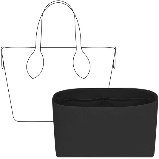 Handbag Organizer Insert for LV Neverfull BB  ( Matte Black )