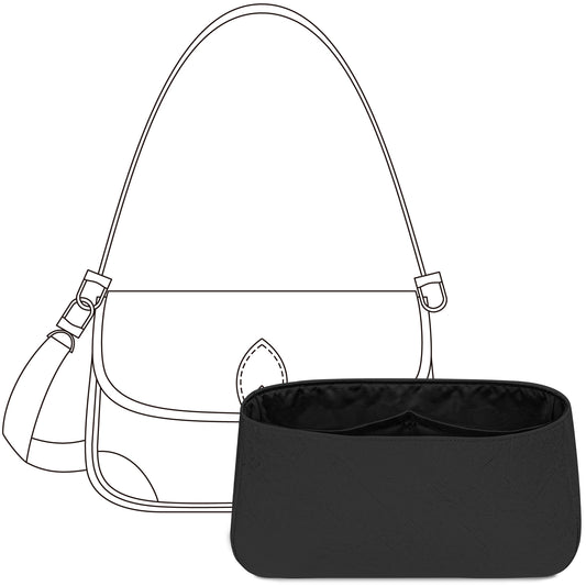 Handbag Organizer Insert for LV Diane Bag (Matte Black), Custom Fit Inside Premium