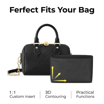 Handbag Organizer Insert for LV Speedy20( Matte Black)