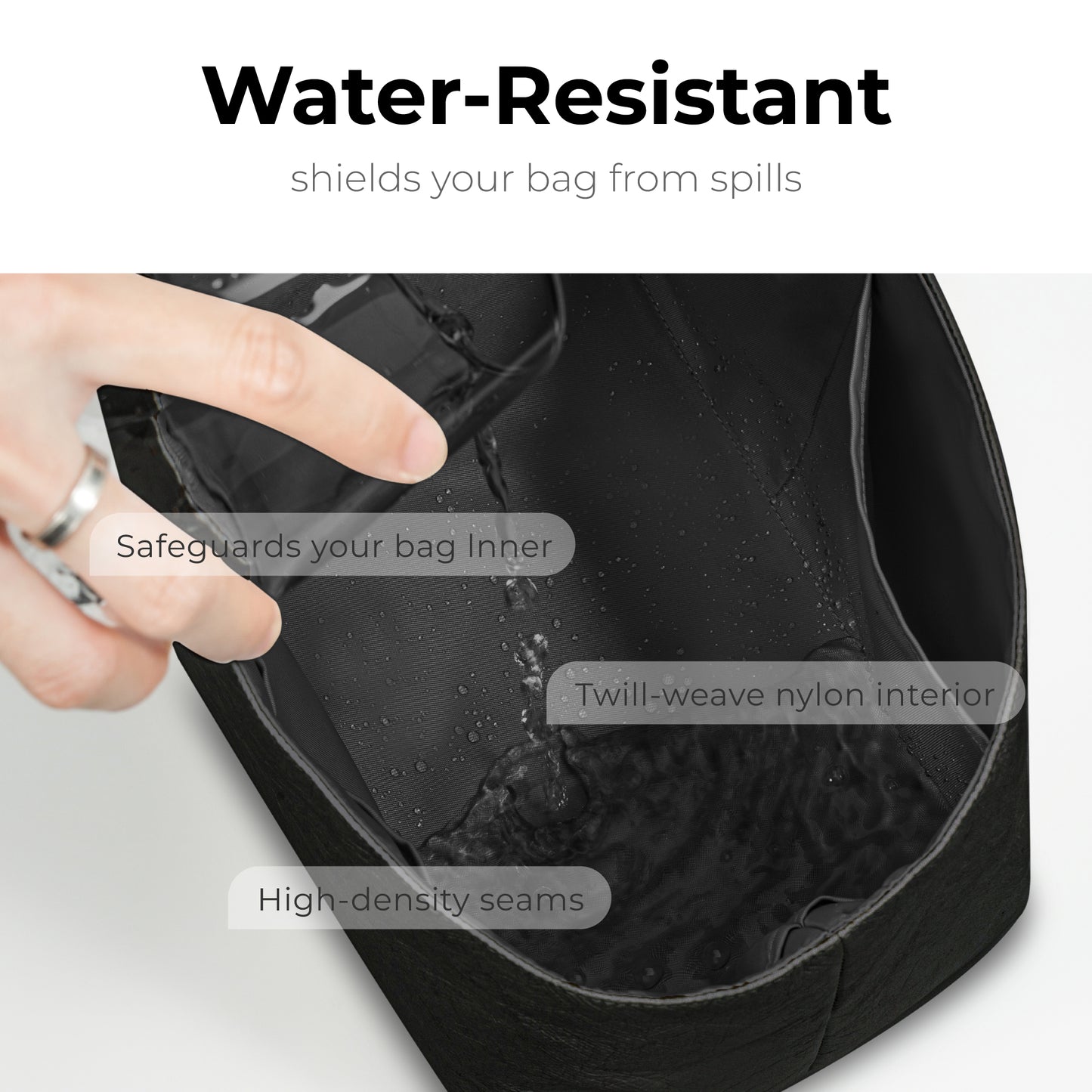 Handbag Organizer Insert for Long Champ Hobo Bag( Matte Blacck)
