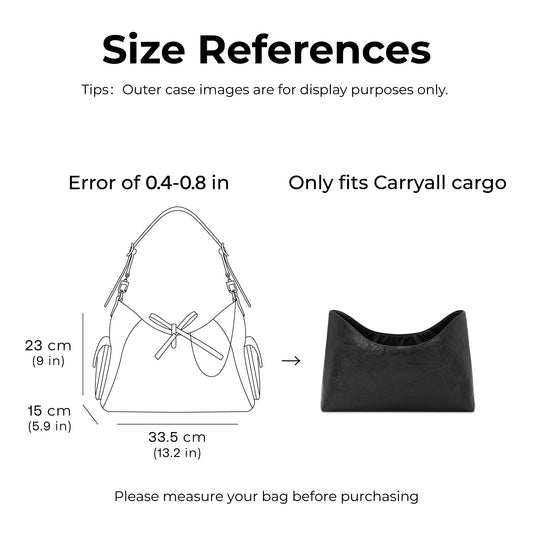 Handbag Organizer Insert for LV CarryAll Cargo Vibe PM Bag (Matte Black), Custom Fit Inside Premium