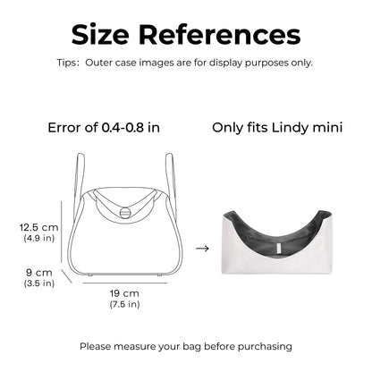 Handbag Organizer Insert for HERMES Lindy Mini( Slate Gray)