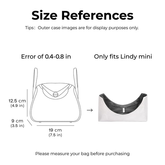Handbag Organizer Insert for HERMES Lindy Mini( Slate Gray)