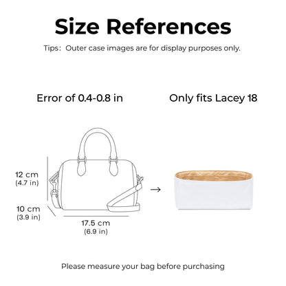 FANJI Project Tote Bag Organizer Insert for COACH Lacey18 Handbag, Custom Fit Inside Premium Vanile Lightweight WaterResistant Purse Insert