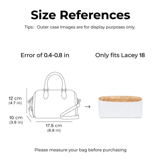 FANJI Project Tote Bag Organizer Insert for COACH Lacey18 Handbag, Custom Fit Inside Premium Vanile Lightweight WaterResistant Purse Insert