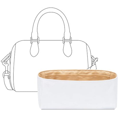 FANJI Project Tote Bag Organizer Insert for COACH Lacey18 Handbag, Custom Fit Inside Premium Vanile Lightweight WaterResistant Purse Insert