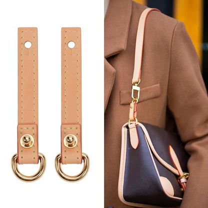 Luxury Bag Shoulder Strap Protective Clips-Anti-wear Buckle for Lv Diane Shoulder Strap,Premium Full-grain Leather Bag Hardware Protection