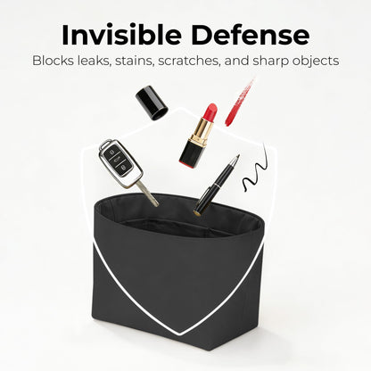 FANJI Project Handbag Organizer Insert for LV All In BB, Custom Fit Inside Premium Black Large Lightweight WaterResistant Purse Insert with Cup Holder Accessories